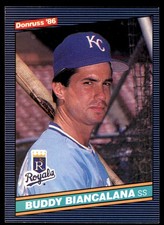 Buddy Biancalana 1986 Donruss #605 Royals MLB READ FREE SHIPPING AutographDen