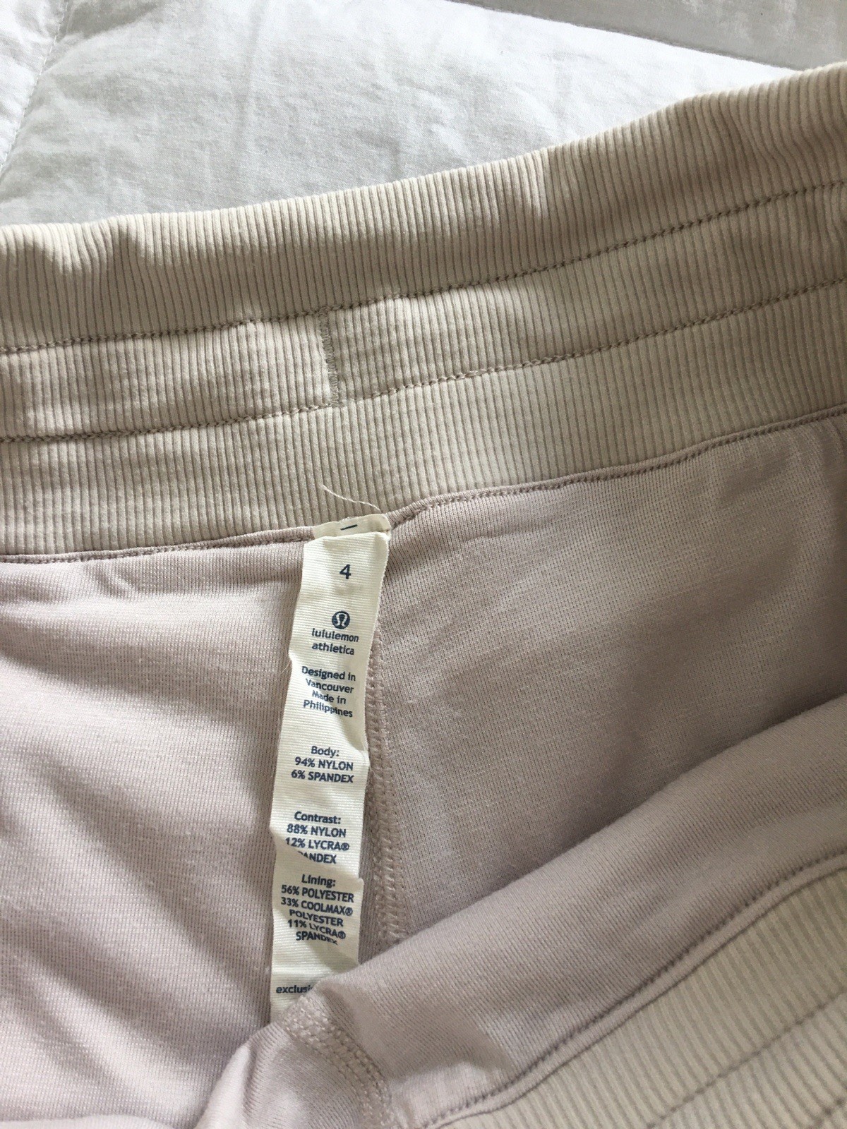 LULULEMON LIGHT BEIGE ELASTIC DRAWSTRING WAIST LI… - image 5