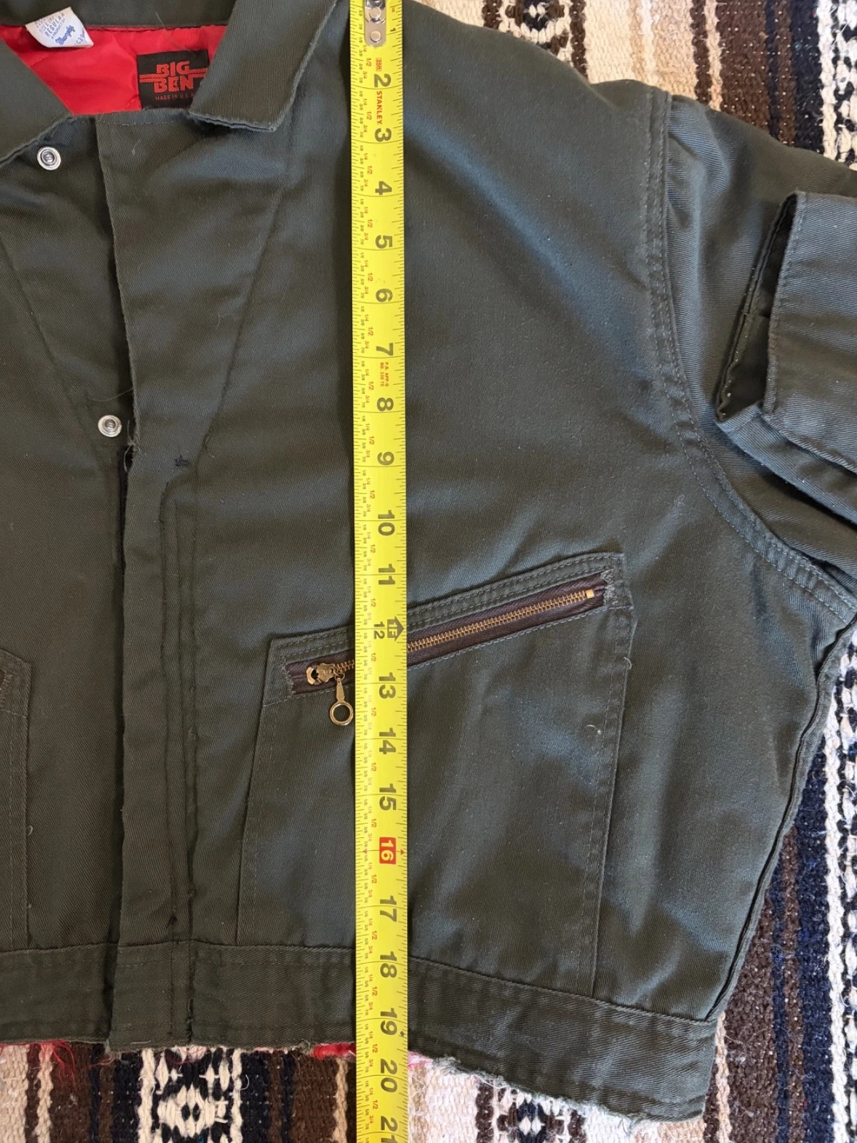 Vtg Green Big Ben Detroit style jacket (Large 42/44) Grunge, Workwear - product detail image 7