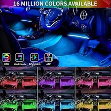 Interior Car Rgb Led Strip Lights Kit Bluetooth App Music Sync Ambient Lighting Interior Car Rgb Led Strip Lights Kit Bluetooth App Music Sync Ambient Lighting
