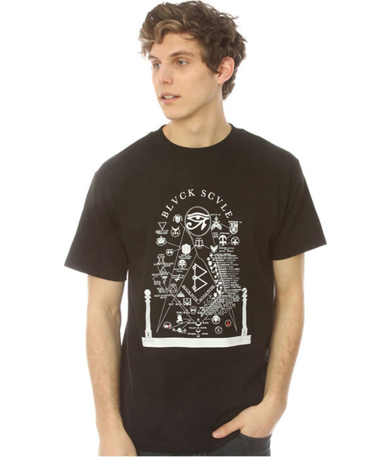 Black Scale Mens The Structure Graphic T-Shirt, Black, Small