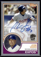 2015 Topps Archives Jose Vidro Fan Favorites Silver Auto #134/199 Montreal Expos