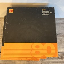 Set of 3 Vintage Kodak Carousel Transvue 80 Slide Tray With Original Box