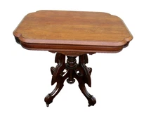 62691  Antique Victorian Walnut Lamp Table Stand