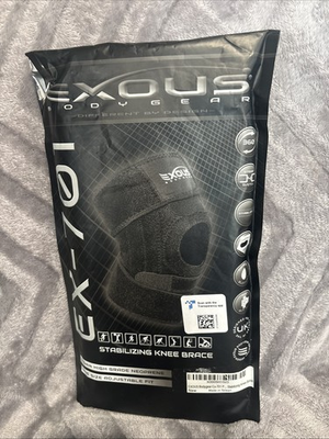 #ad #ad EXOUS EX 701 BODYGEAR Stabilizing Performance Knee Brace neoprene Adjustable H6 $19.99