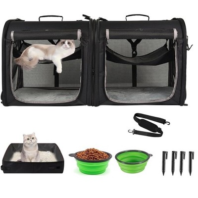 Katzen Transportbox Hund Tragetasche Haustierbox faltbar groß 89x35x43cm