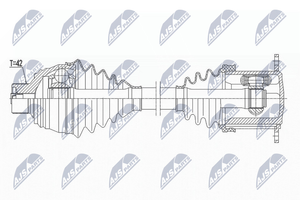 N.T.Y. NPW-AU-027.NTY Drive Shaft for AUDI