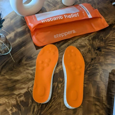 Original Steppers Comfort Boosting Massage Insoles for Heel & Plantar Fasciitis