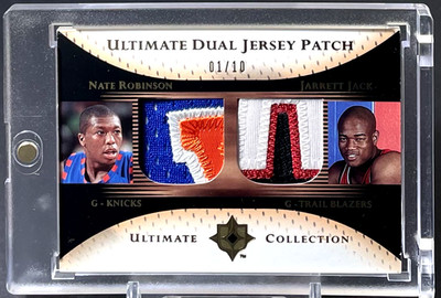 ( /10 Gold ) Nate Robinson 2005-06 UD Ultimate Collection RC Dual Patch Knicks