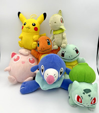 Pokemon Pikachu Jigglypuff Charmander Bulbasaur Squirtle Popplio Axew Plush Lot