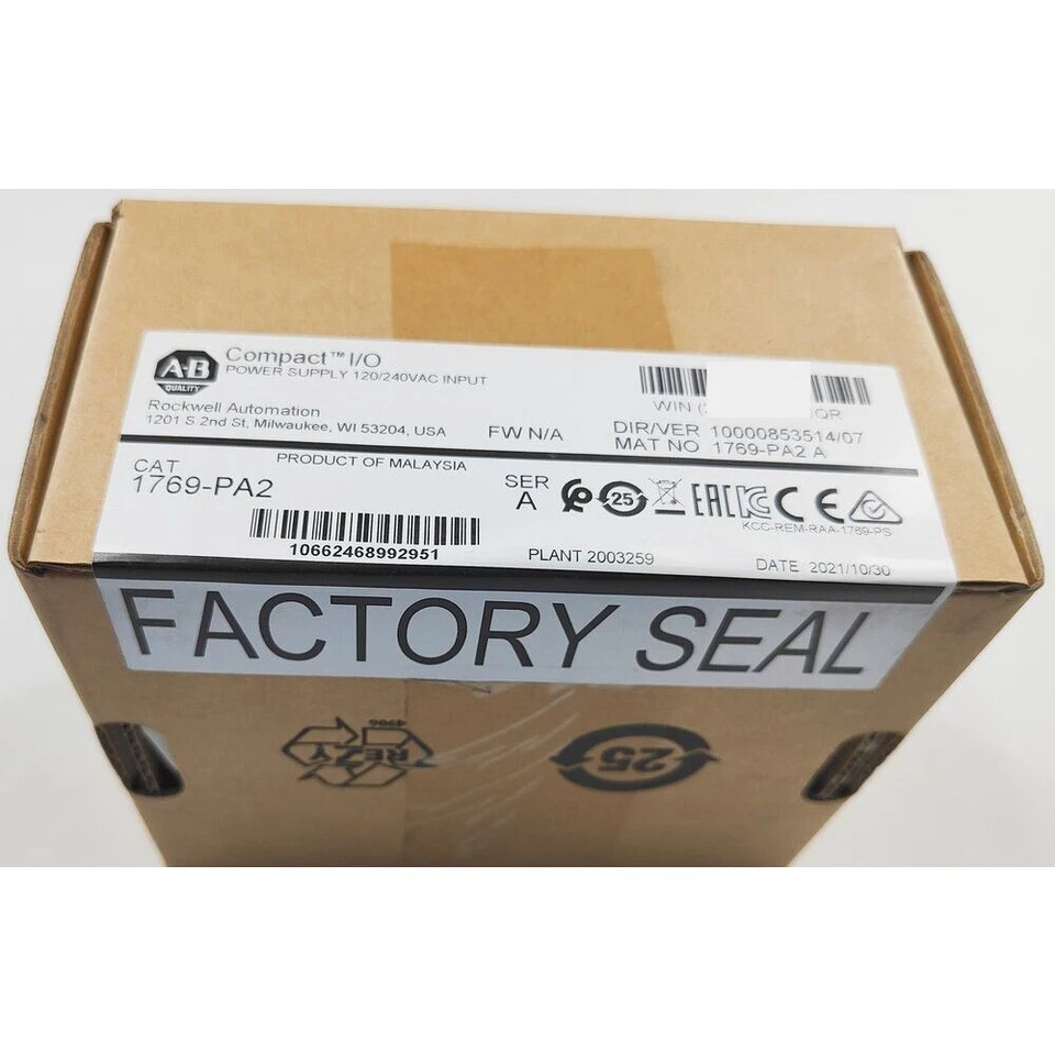 AB 1769-PA2 CompactLogix AC Netzteil werkseitig versiegelt NEU US-Bestand US kostenlose Steuern - Bild 2 von 4