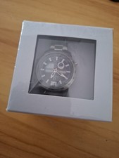 Quality Time Herren Funk-Solar-Chronograph Silber Edelstahl