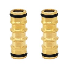 2 Pack Garden Hose Quick Connect Coupler Extension Connector Adapter Joiner t...