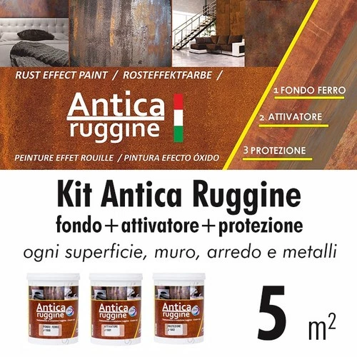 Rust Effect Paint Kit Corten - Activator And Finish 5 M²