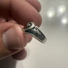 Vintage Footprints In The Sand Inscribed Sterling Silver Band Ring Sz 7