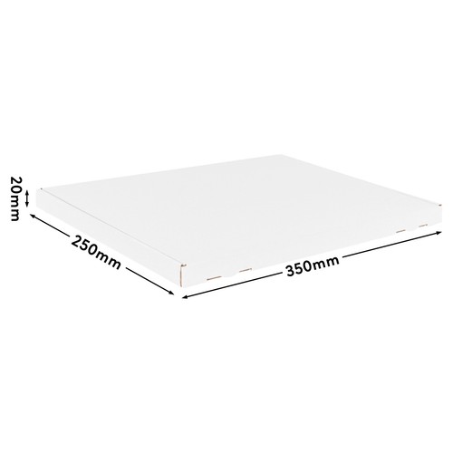 Produktbild von 50 Großbriefe Aus Braunem Karton – DIN A4 350x250x20 Mm, 1-wellig, Für Bücher, Waren & DHL-Versand