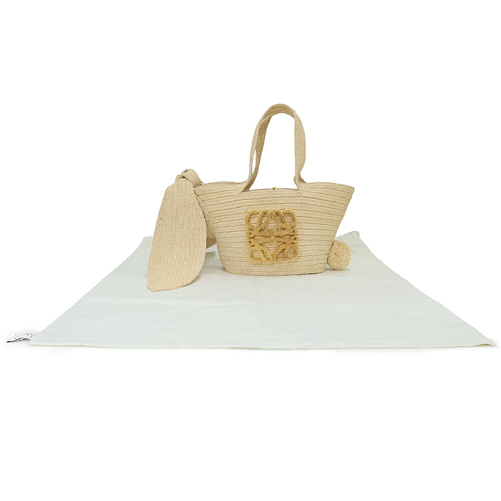 LOEWE ロエベ かごバッグ BUNNY BASKET バニー バスケット LOEWE Bunny Rabbit Basket Tote Bag Anagram Natural Beige Yellow