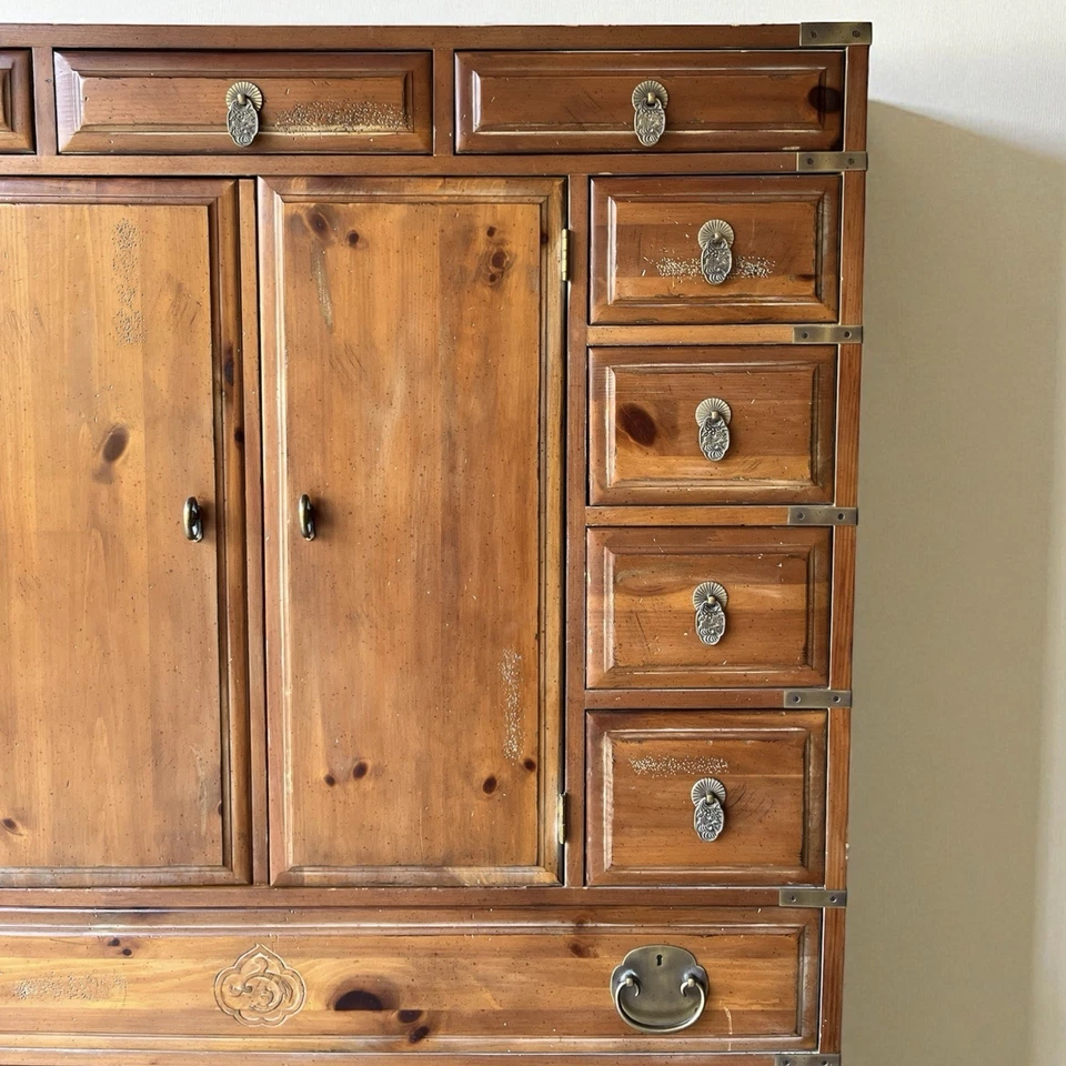 Cajonera vintage de campaña de pino Henredon - Envío GRATIS Foto 4 de 4