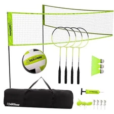  4 Square Volleyball/Badminton Combo and Pickleball Combo Accessories Included 