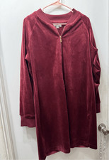 Calvin Klein NWT raspberry XL Velour Zip-front Dress