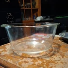 Vintage PYREX Clear Glass # 344 3 Quart 8.75" Mixing Bowl Straight Sided  B1