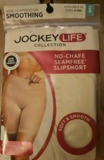 Jockey Life SlipShort Seamfree Non Compression Smoothing Shapewear Sz. Sm White