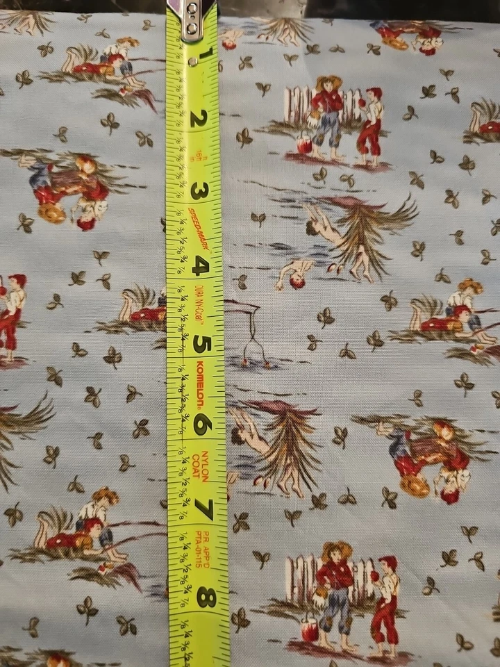 VTG Tom & Huck Moda Fabric Reproduction Classic Mark Twain Finn Sawyer 2yds - Image 3 of 3