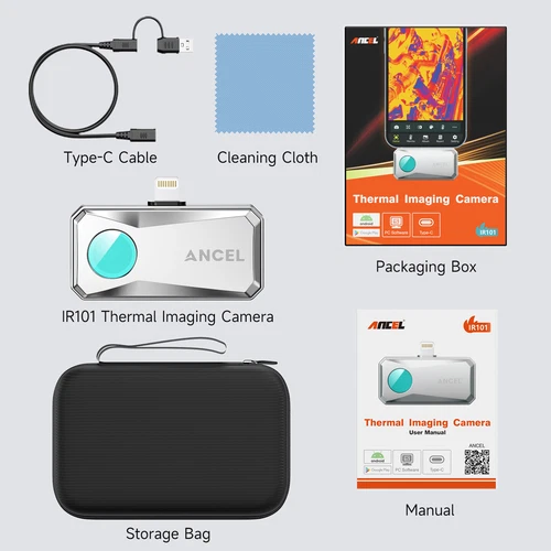 2024NEW! ANCEL IR101 MINI Thermal Imaging Infrared Camera For IOS Iphone Andriod - Picture 21 of 21