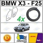 BMW X3 F25 Rubber/Felt Door Aperture Edge Protector Seal 4-Pc Weatherstrip Set