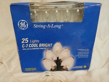 25 C-7 Cool Bright Christmas Lights NEW 24 Ft. Lighted Length Indoor/Outdoor