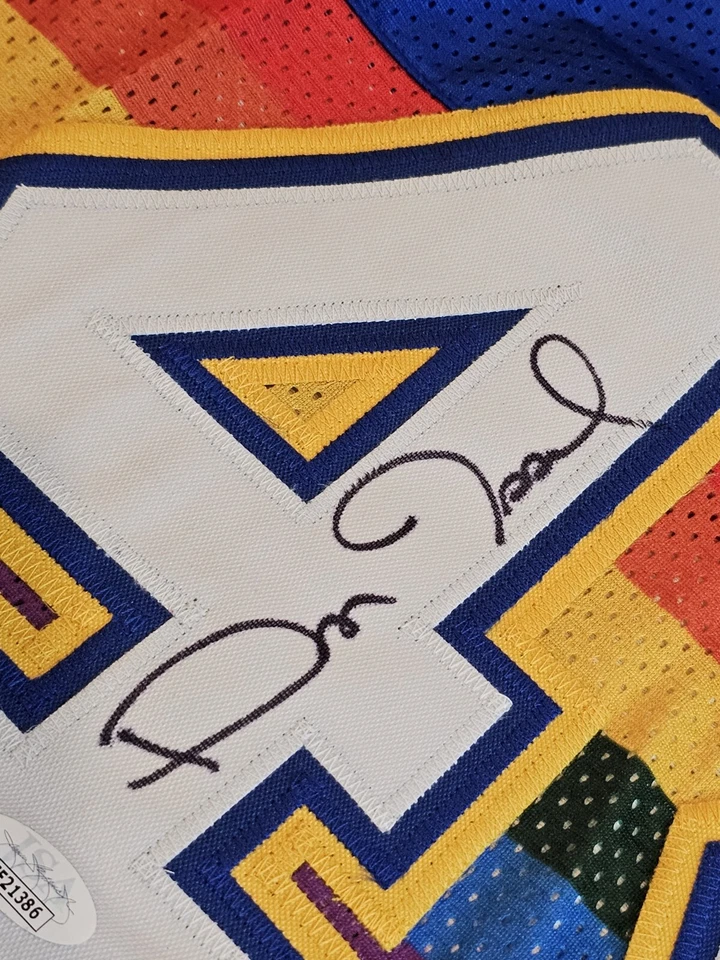 Dan Issel Autographed/Signed Jersey JSA Sticker Blue Jersey HOF - Image 2 of 4