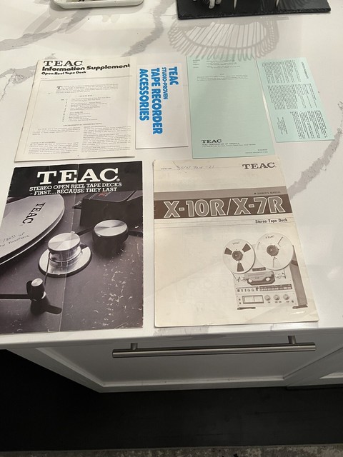 ORIGINAL TEAC X-10R X-7R OWNERS MANUAL + Supplement Warranty Misc Mrktg. ORIGINAL TEAC X-10R X-7R OWNERS MANUAL + Supplement Warranty Misc Mrktg.