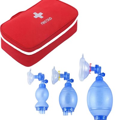 First Aid Manual Adult/Child/Infant Resuscitation Ambu Bags Reservoir Bag Tool