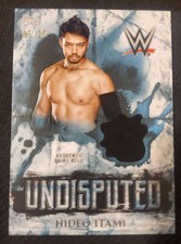 2018 Topps WWE Undisputed #UR-HI Hideo Itami Authentic Shirt Relic Blue 5/25 NM
