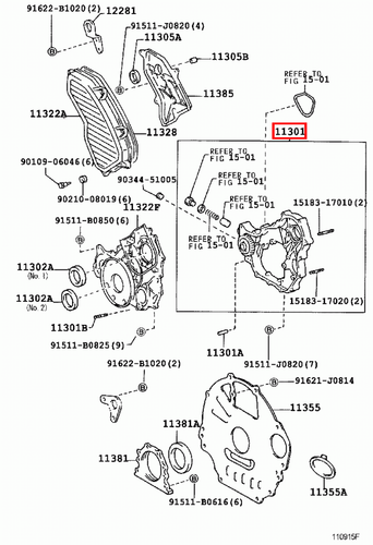 Genuine LandCruiser 100 80 Series 1HD FT 1HD T Timing Gear Cover Case Oil Pump - Picture 14 of 17