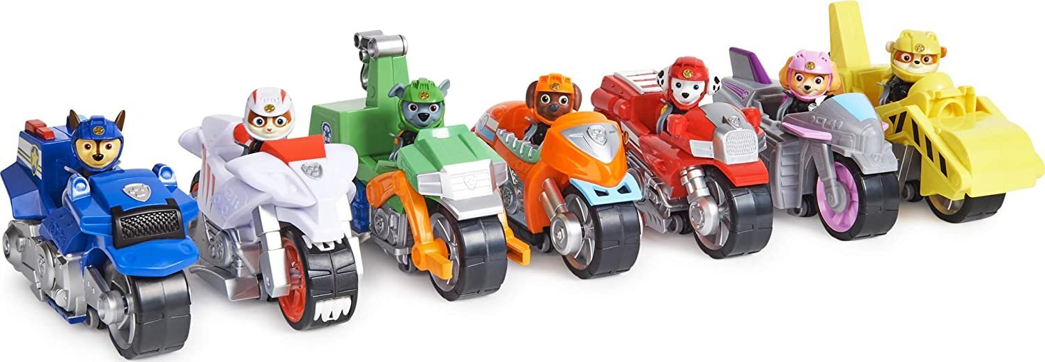 Paw Patrol Moto Pups Deluxe PullBack Motorcycle & Figure Real