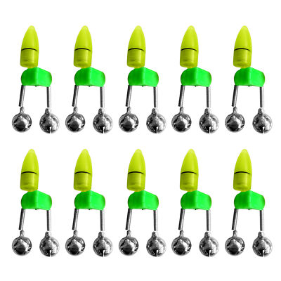 10pcs  Night Fishing Rod Bite Bait Alarm Light with Twin Bells  L4K0