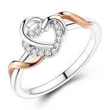 MULA Original CZ Heart Wrap Finger Ring For Women Jewelry 925 Sterling Silver