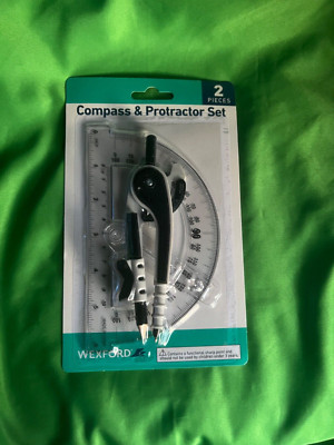 Wexford Compass & Protractor Set - Clear