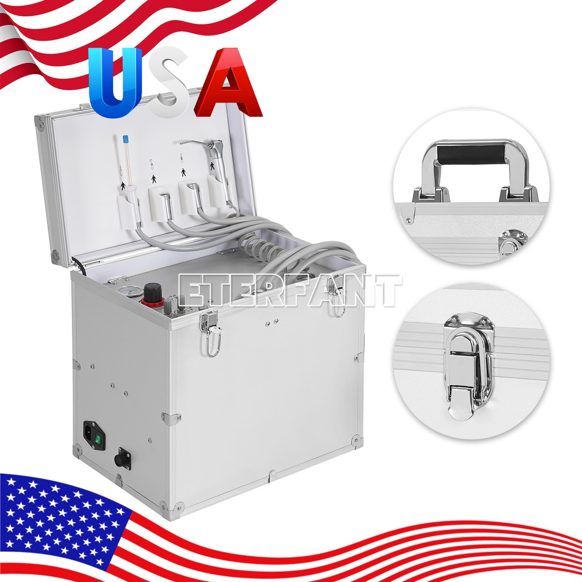 Dental Mobile Delivery Unit System Cart Air Compressor Suction Dental Mobile Delivery Unit System Cart Air Compressor Suction
