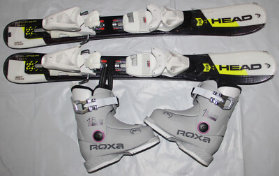NEW 77 cm HEAD Supershape team kids skis + bindings + ROXA boots Bliss 15.5mondo