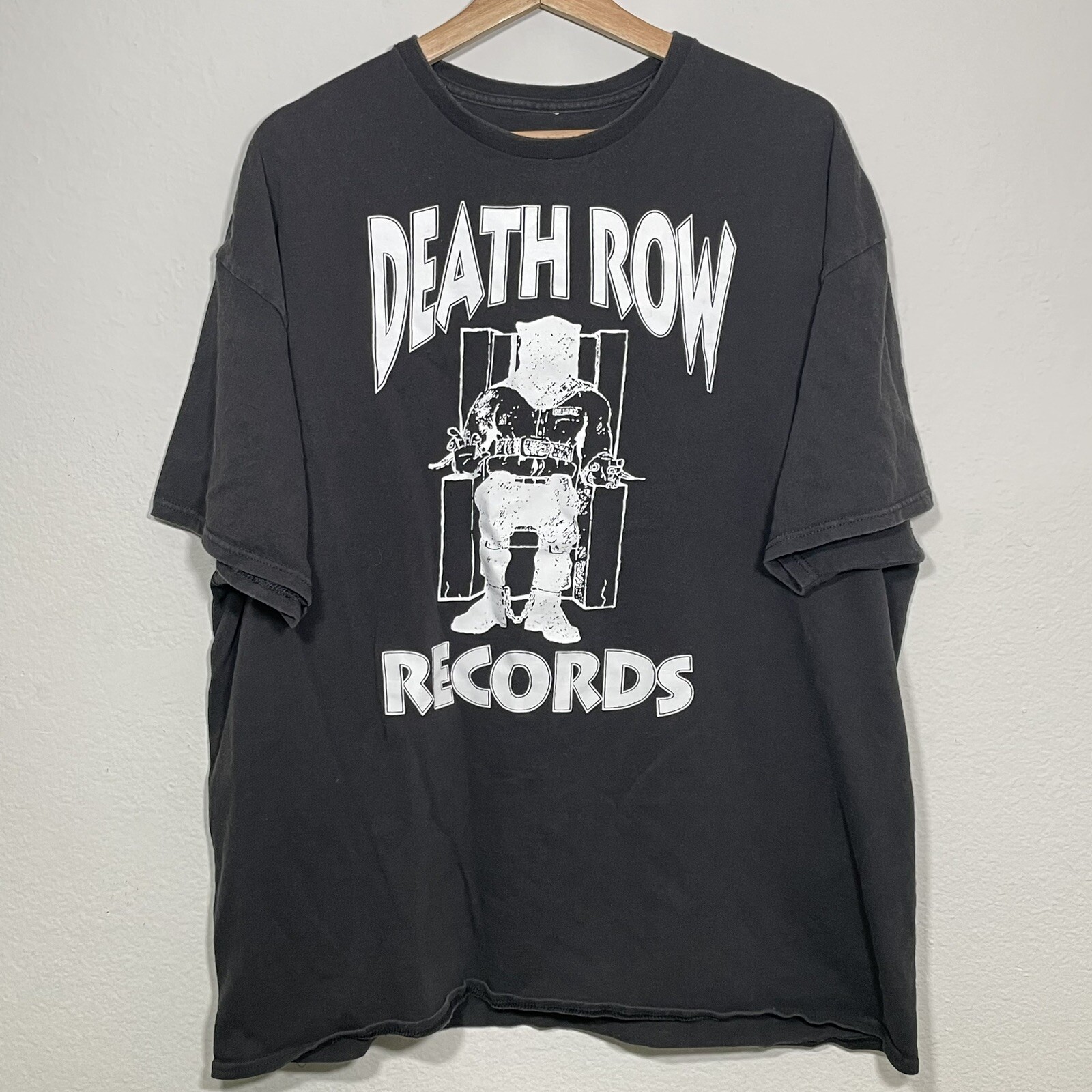 FILA T shirt Death Row Records nera cotone manica corta logo grafica uomo taglia 2X
