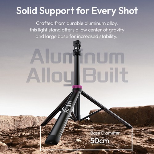 Ulanzi MT-89 2M Cold Shoe Quick Release Light Stand Durable Use - Picture 34 of 38