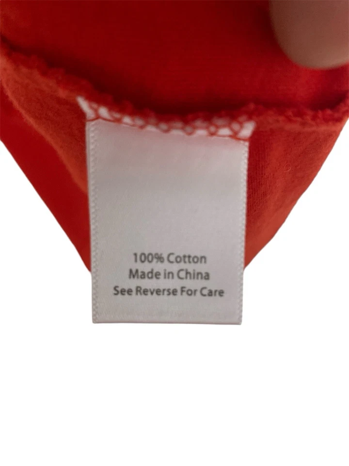 Camiseta Coral Bay Naranja Quemado Cuello Cruzado 100% Algodón Pequeña L Foto 3 de 4