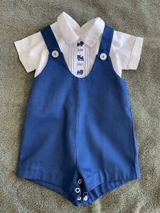 Vintage Navy Toddler 24 months Short all Train Design set