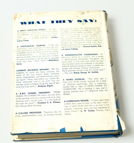 From Chaos To Character Leslie Marston 3rd Edition 2nd Printing 1948 Vintage - Picture 10 of 10