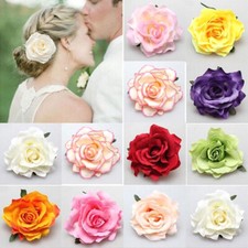 Silk Rose Flower Hair Clips Bridal Hairpin Brooch Wedding Bridesmaid Accessories