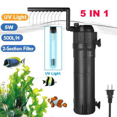 #ad UV Sterilizer Filter Light For Aquarium Fish Pond Tank Clean Lamp Clarifier Pump $25.63