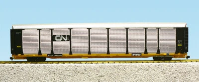 USA Trains R17183 CANADIAN NATIONAL BI-LEVEL AUTO CARRIER BLACK/Yellow G Scale - Image 1 of 4