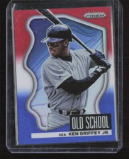 2022 Panini Prizm #OS-2 Ken Griffey Jr. Old School Red/White/Blue Prizm